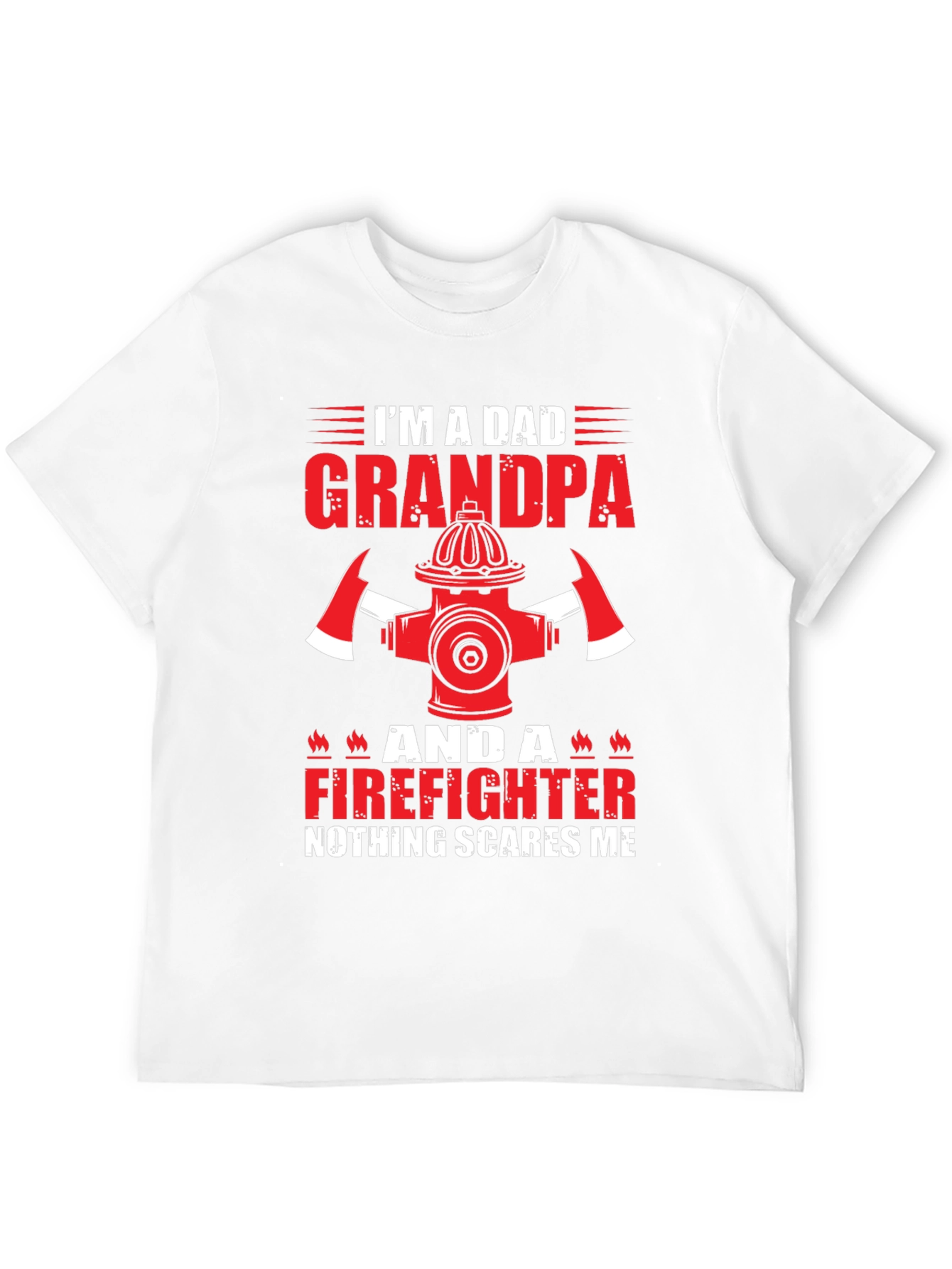 Dad Grandpa Firefighter Graphic Tee
