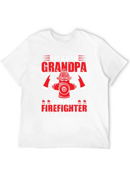 Dad Grandpa Firefighter Graphic Tee