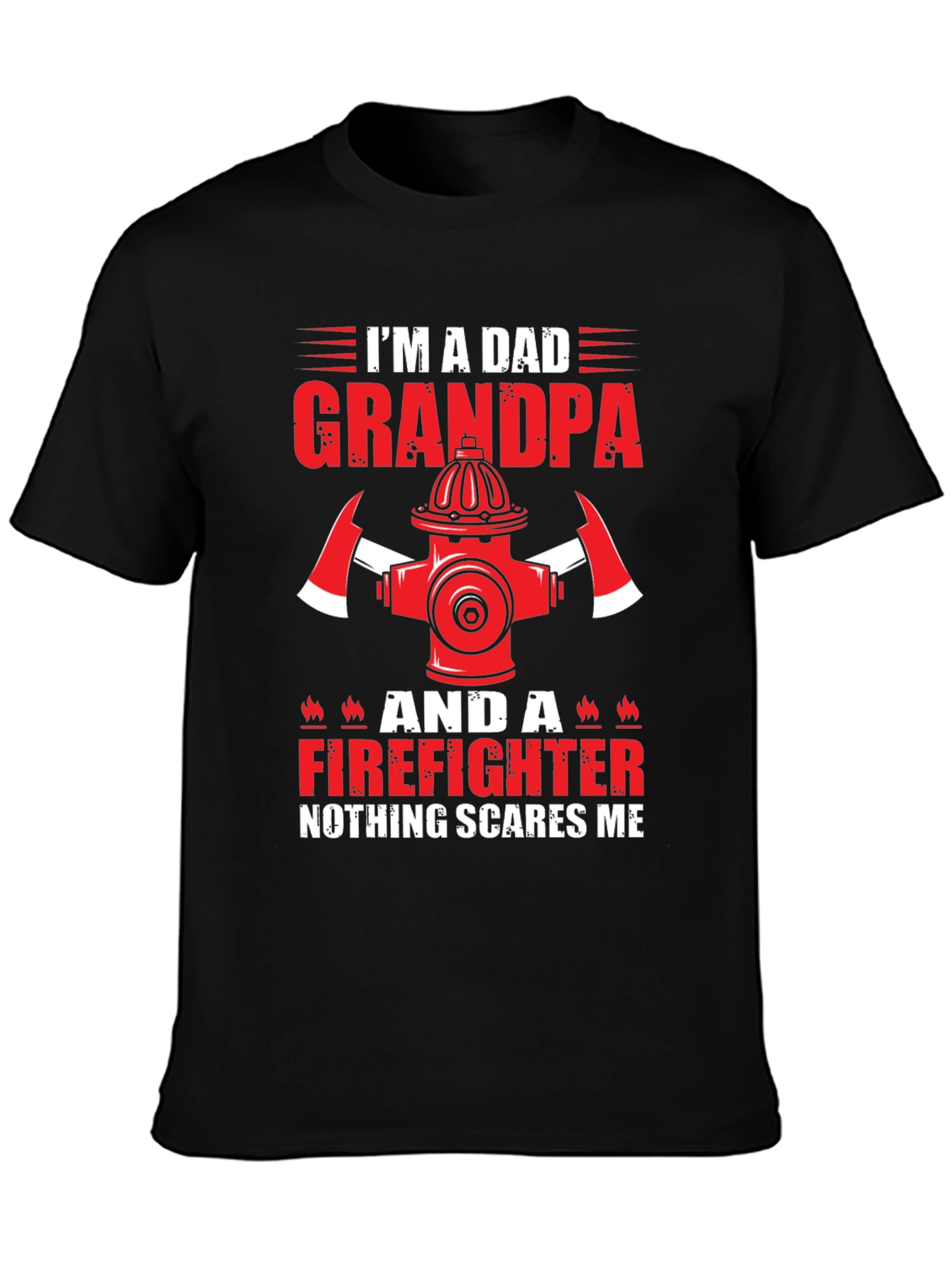 Dad Grandpa Firefighter Graphic Tee