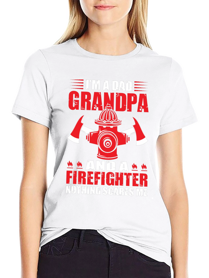 Dad Grandpa Firefighter Graphic Tee