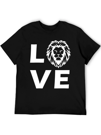 Lion Head Graphic Tee - Love Shirt