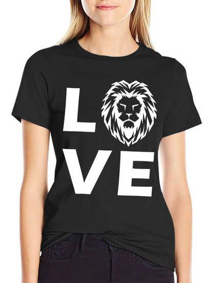 Lion Head Graphic Tee - Love Shirt