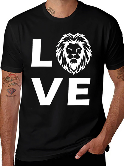Lion Head Graphic Tee - Love Shirt