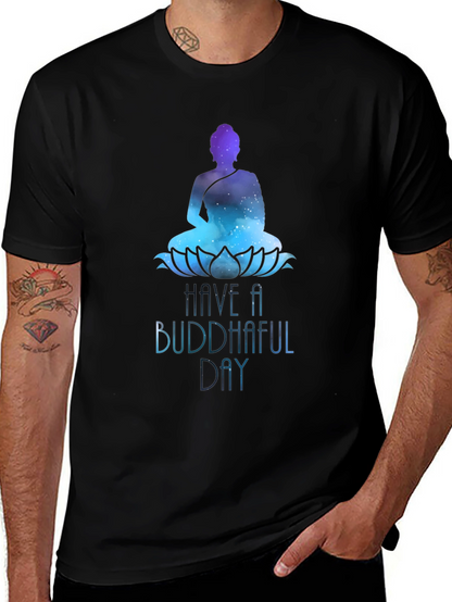 Buddhaful Day Graphic Tee - Meditative Style