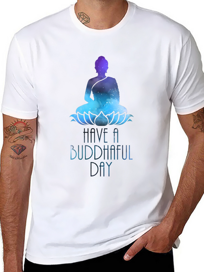 Buddhaful Day Graphic Tee - Meditative Style