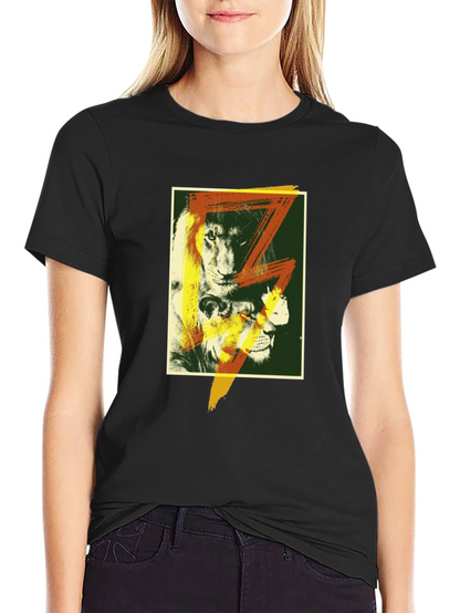 Lion Graphic T-Shirt - Bold Animal Print