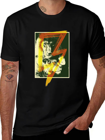 Lion Graphic T-Shirt - Bold Animal Print