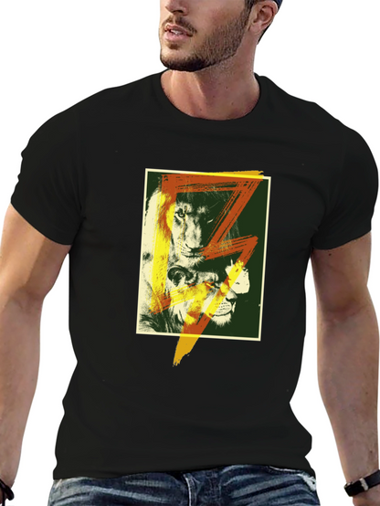 Lion Graphic T-Shirt - Bold Animal Print