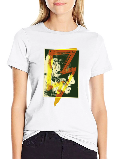 Lion Graphic T-Shirt - Bold Animal Print