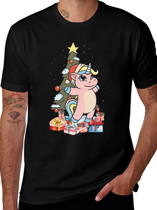 Festive Unicorn Christmas T-Shirt