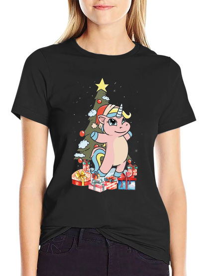 Festive Unicorn Christmas T-Shirt