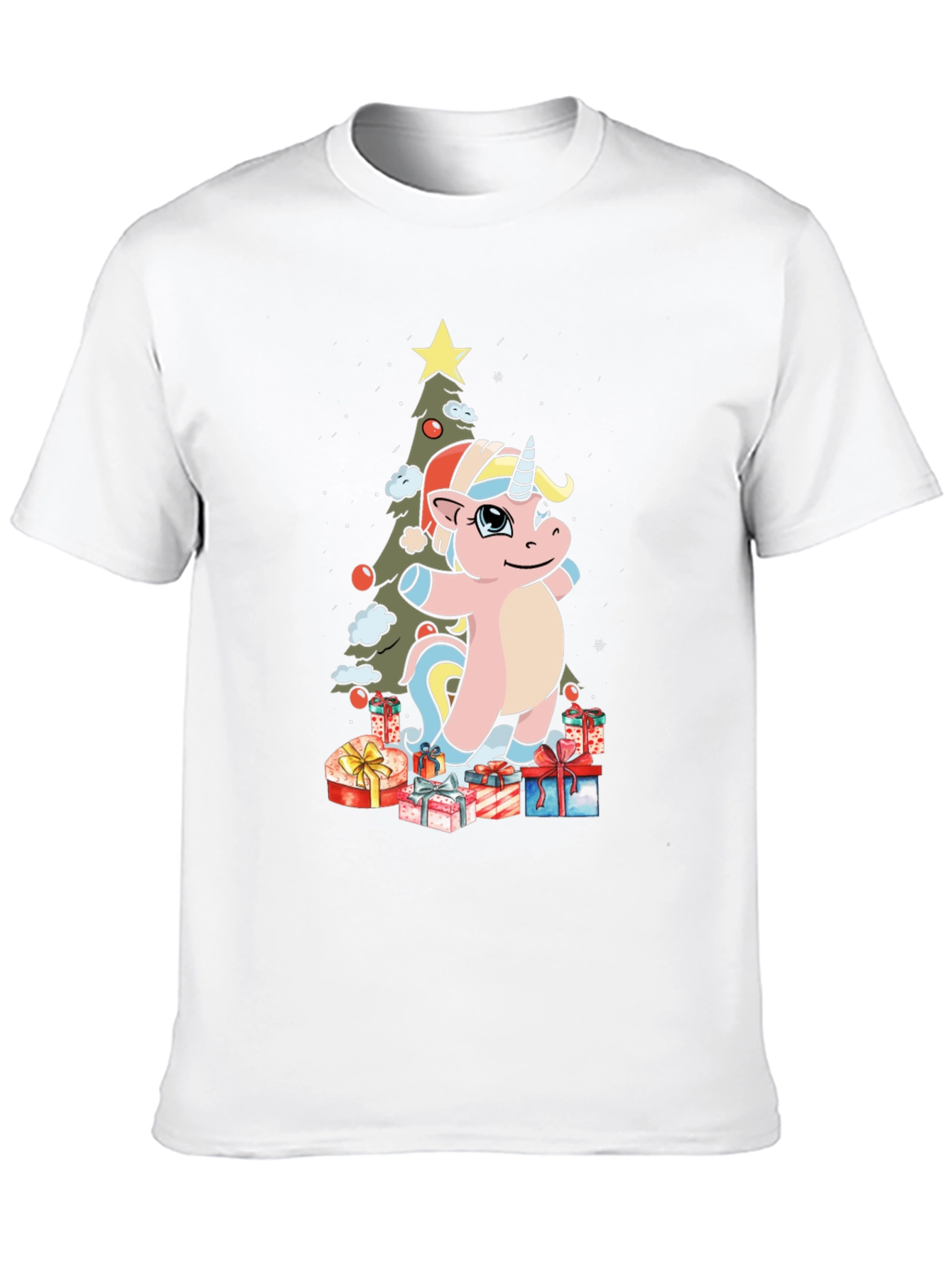 Festive Unicorn Christmas T-Shirt