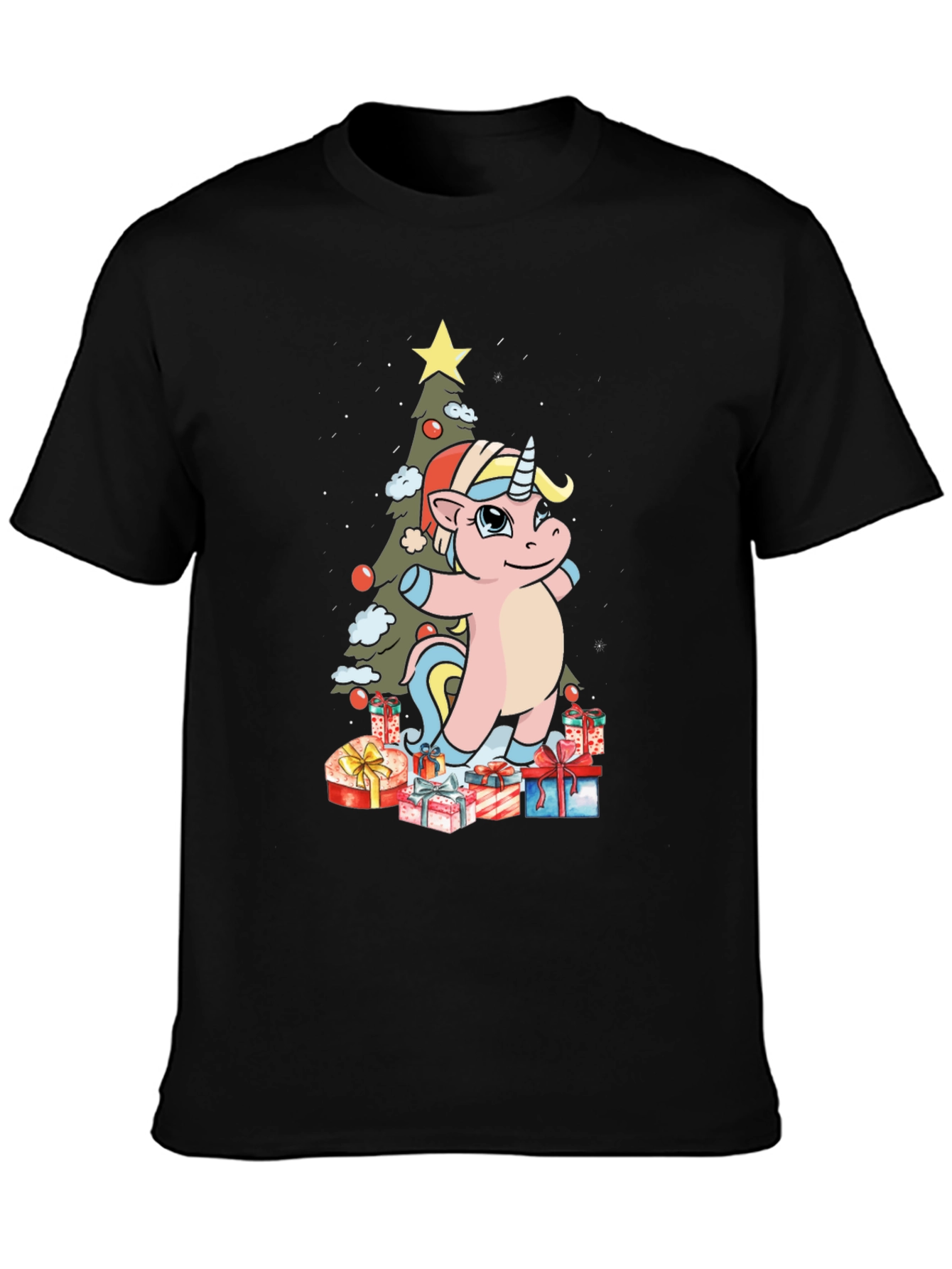Festive Unicorn Christmas T-Shirt