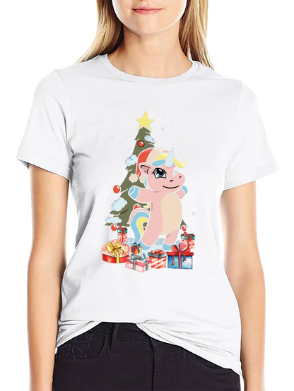 Festive Unicorn Christmas T-Shirt