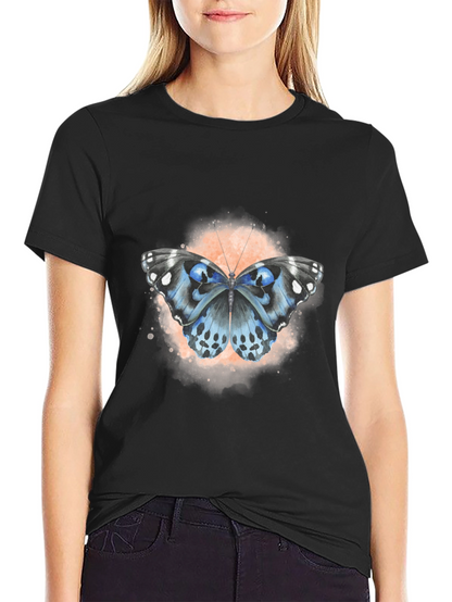 Butterfly Graphic Black T-Shirt - Unique Design