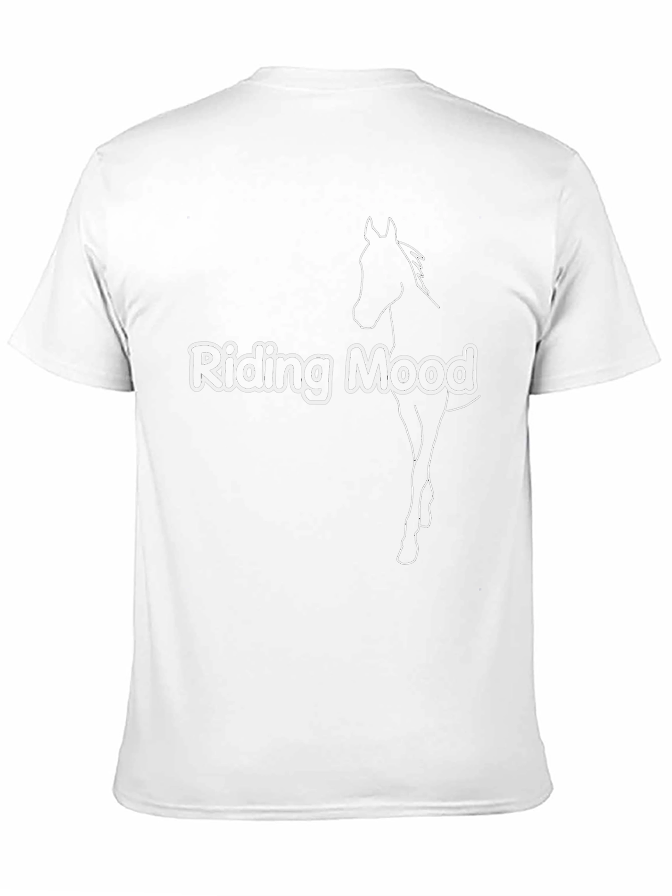 Riding Mood Graphic Tee - Black Cotton Blend T-Shirt