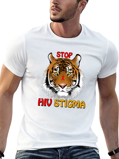 Stop HIV Stigma Awareness T-Shirt - Tiger Graphic