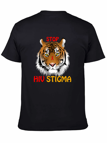 Stop HIV Stigma Awareness T-Shirt - Tiger Graphic
