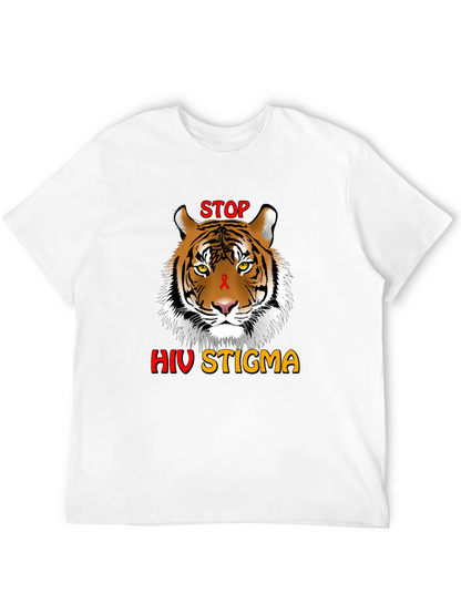 Stop HIV Stigma Awareness T-Shirt - Tiger Graphic