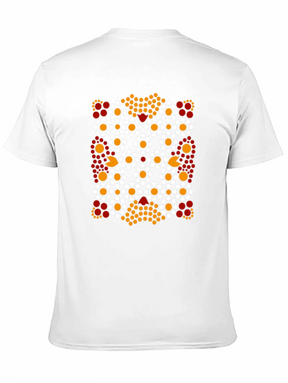 Abstract Dotted Pattern Black T-Shirt