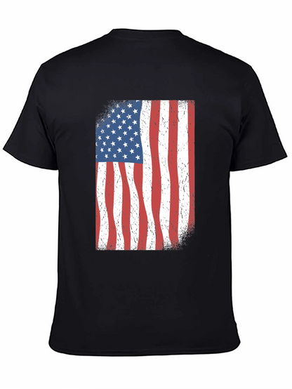 American Flag Graphic Black T-Shirt