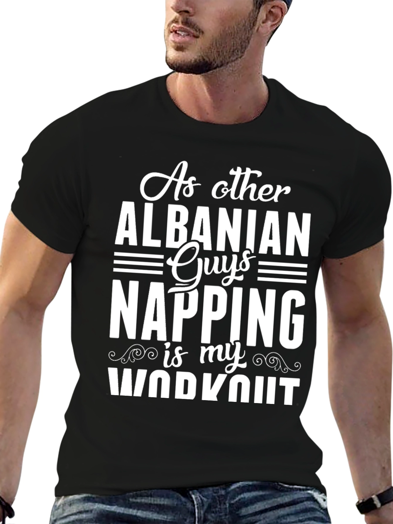 Albanian Napping Workout Graphic Tee