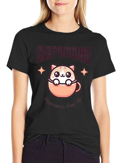 Catpuccino T-Shirt - Happiness in Every Sip