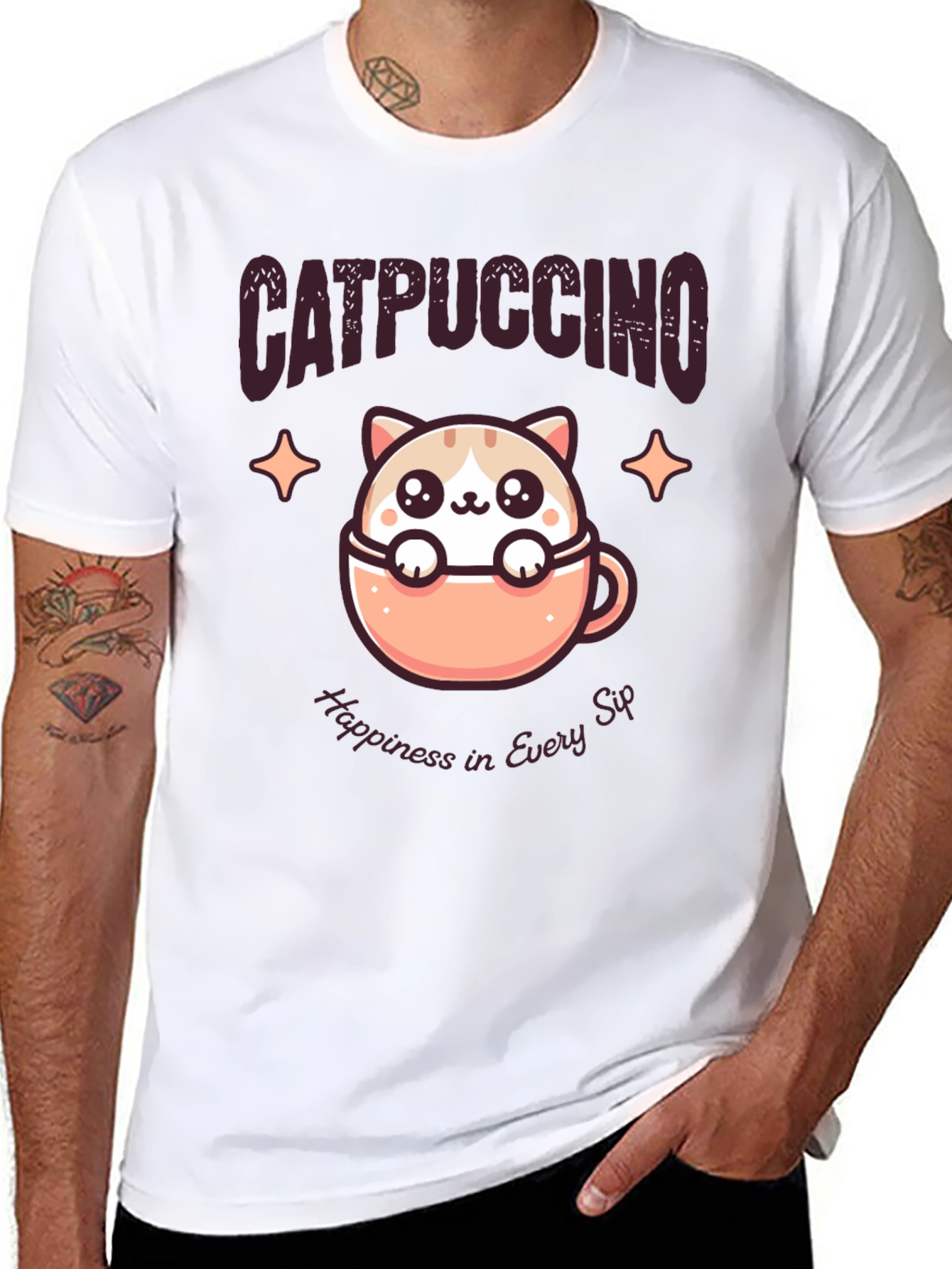 Catpuccino T-Shirt - Happiness in Every Sip