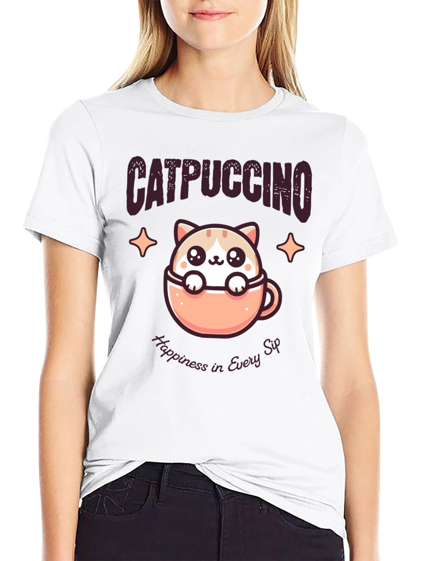 Catpuccino T-Shirt - Happiness in Every Sip
