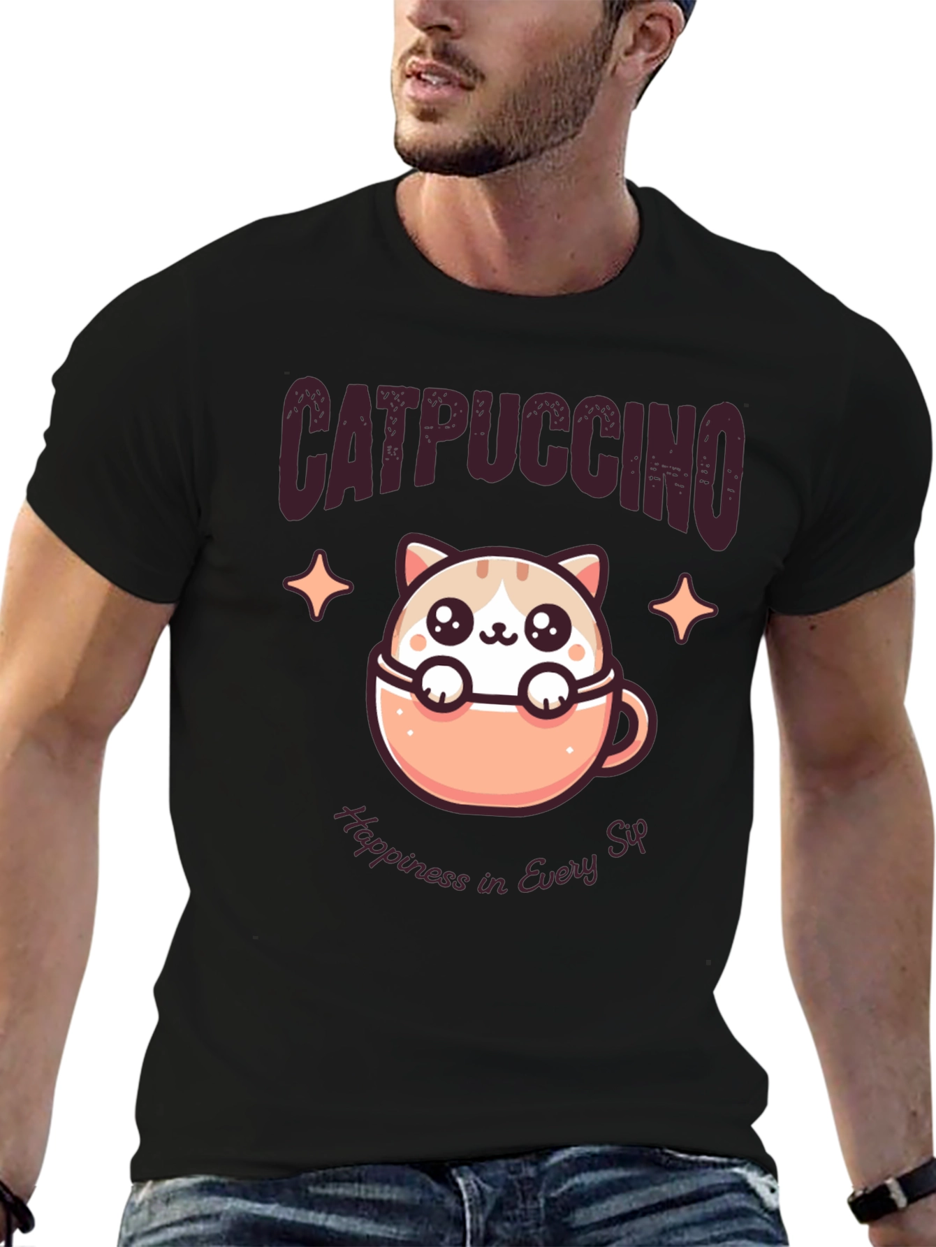 Catpuccino T-Shirt - Happiness in Every Sip