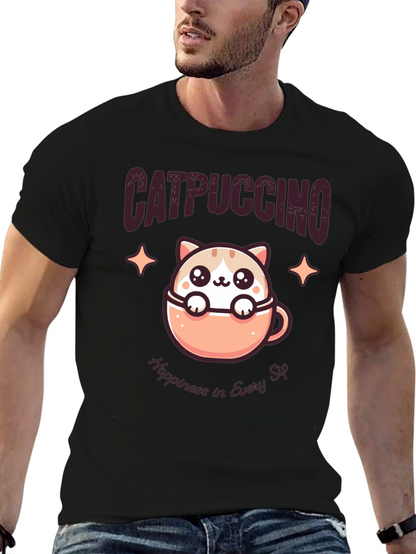 Catpuccino T-Shirt - Happiness in Every Sip