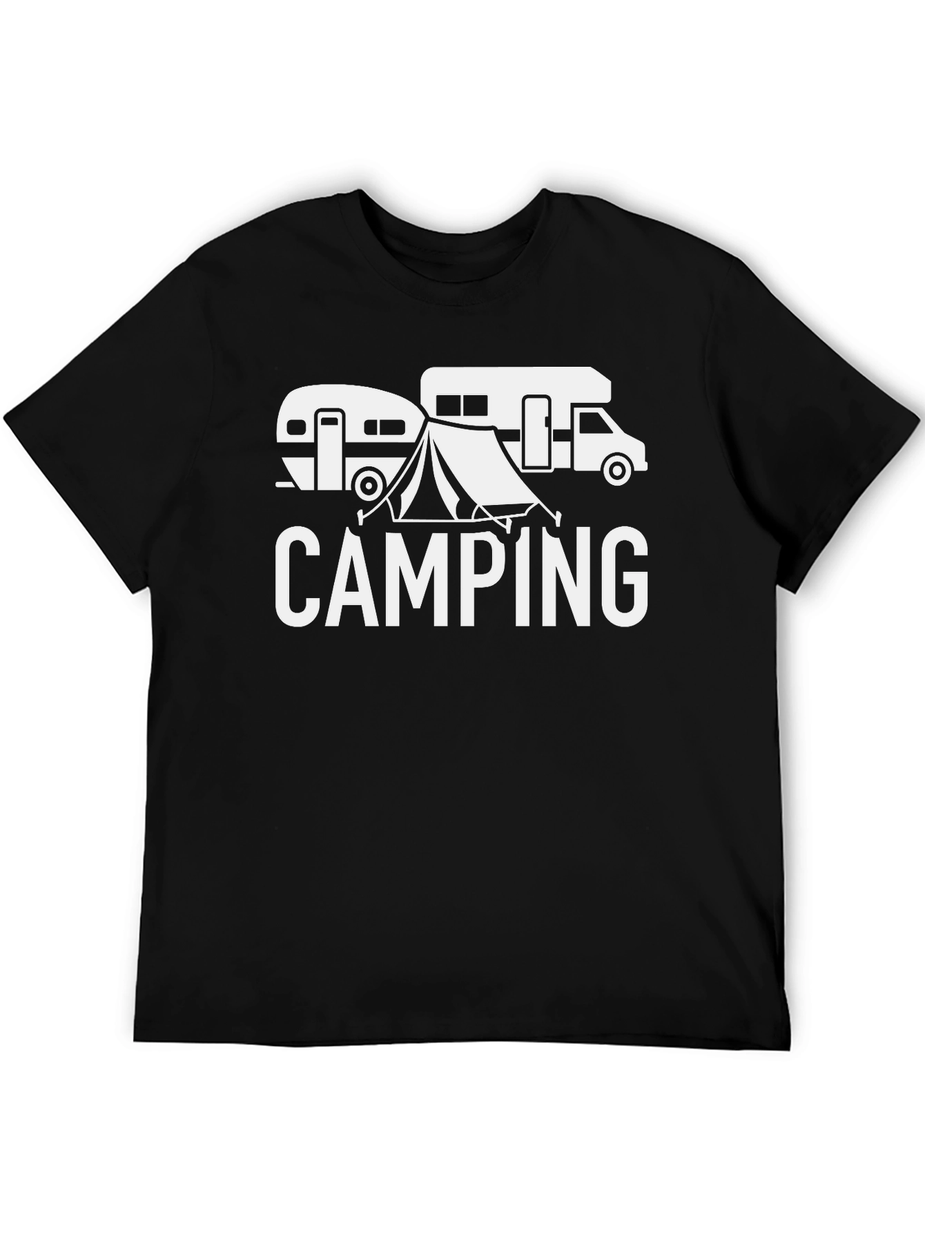 Camping Adventure Black T-Shirt