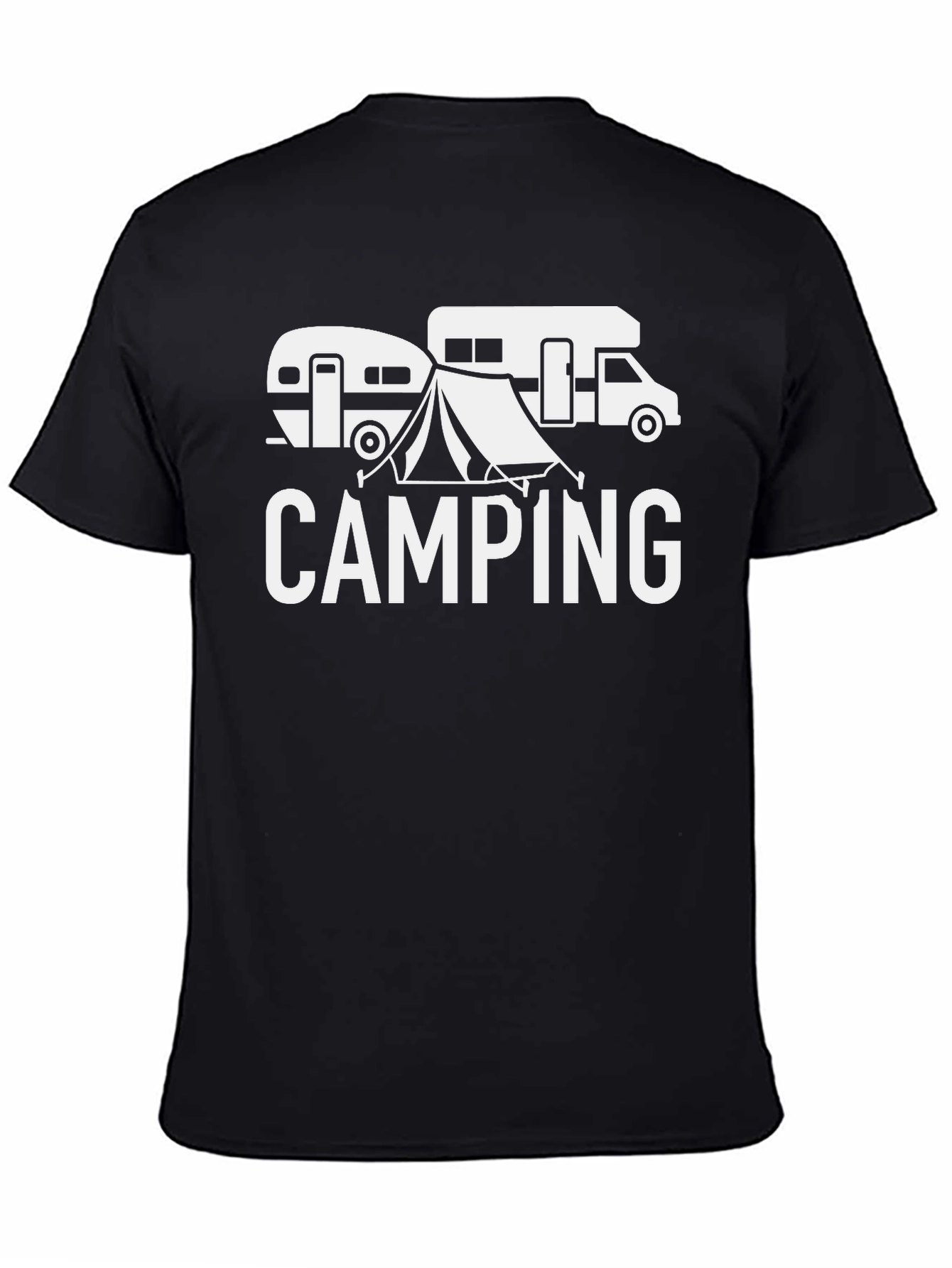 Camping Adventure Black T-Shirt
