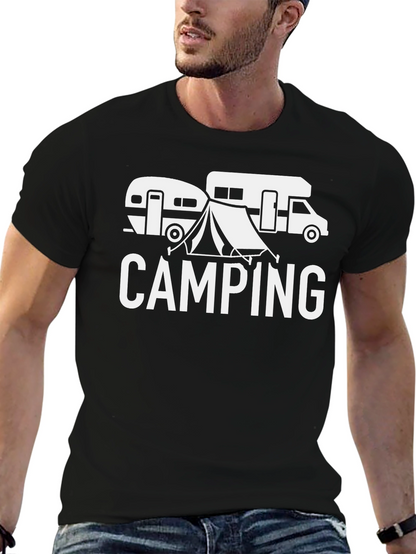 Camping Adventure Black T-Shirt