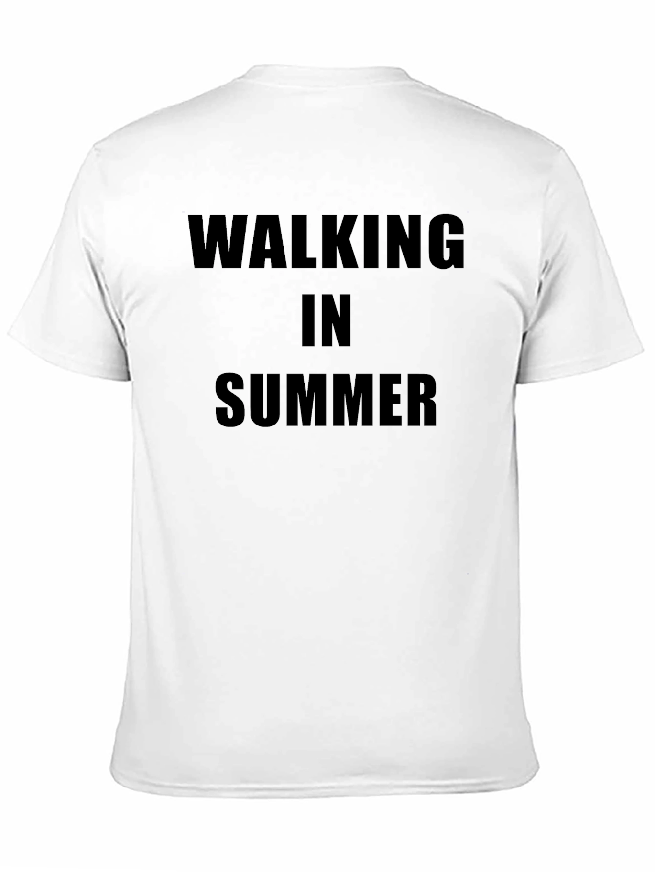 Walking in Summer Black T-Shirt