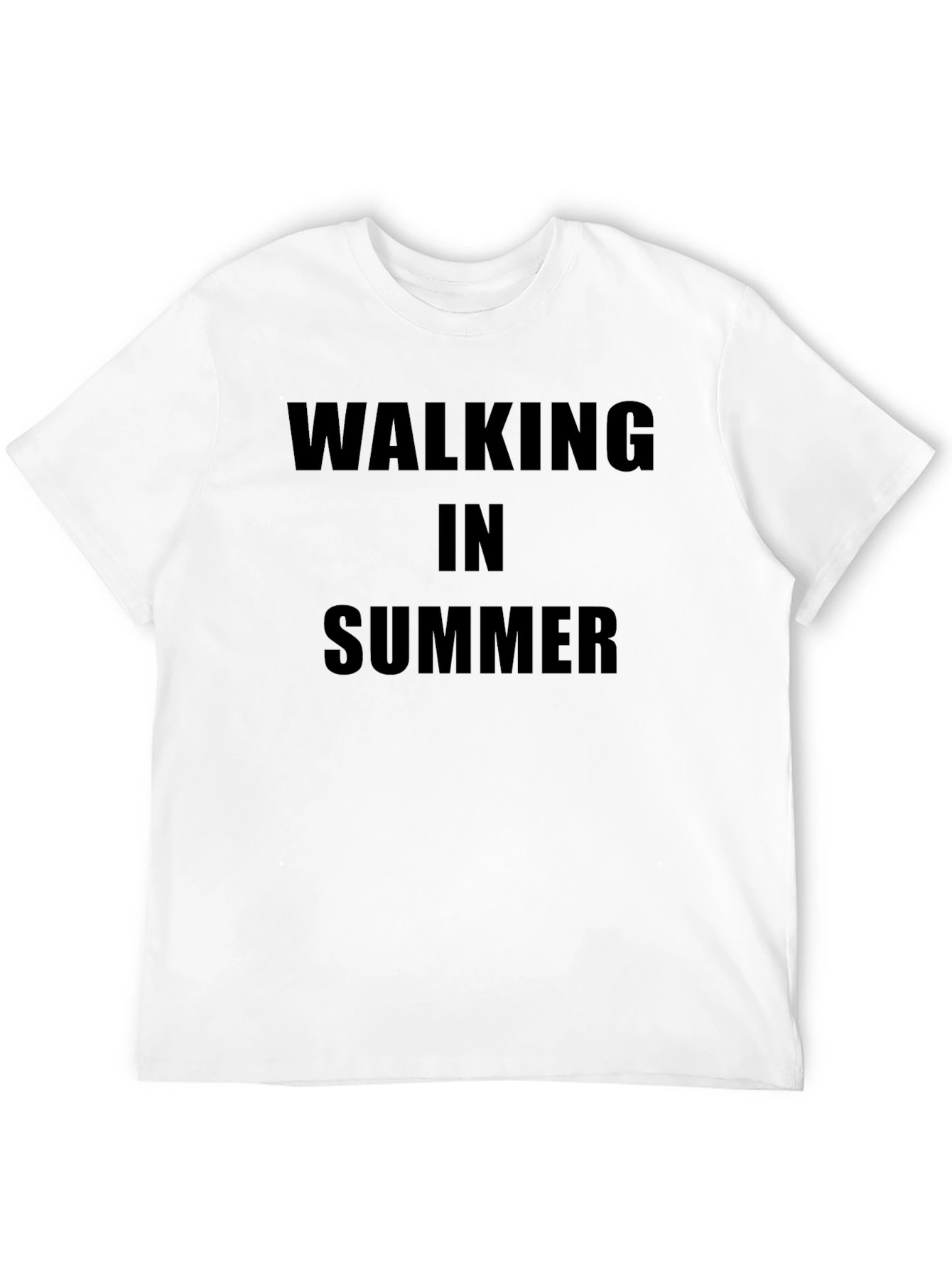 Walking in Summer Black T-Shirt