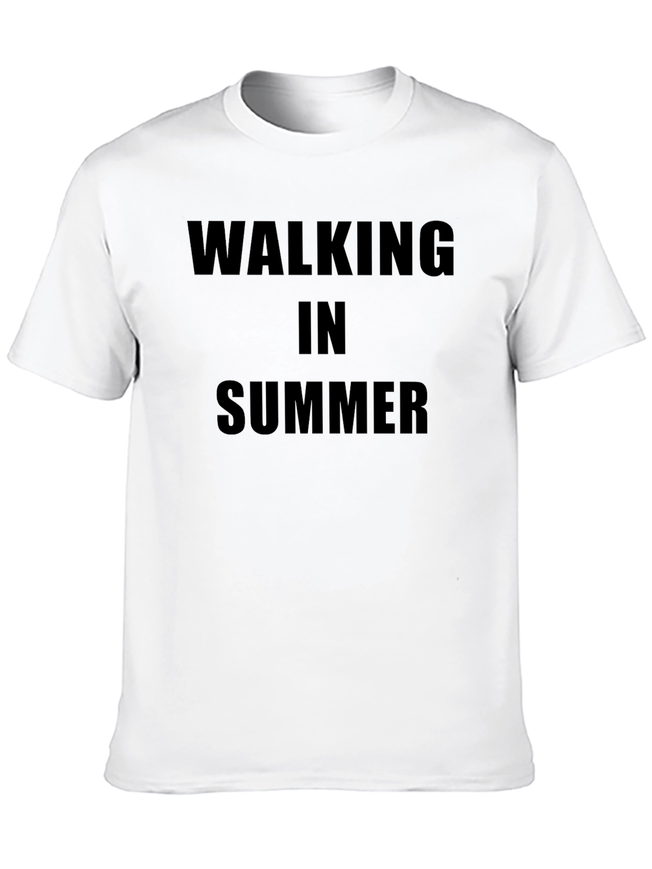 Walking in Summer Black T-Shirt