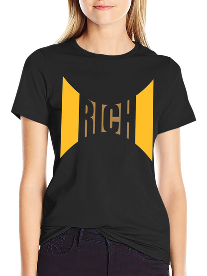 Rich Graphic Print Black T-Shirt