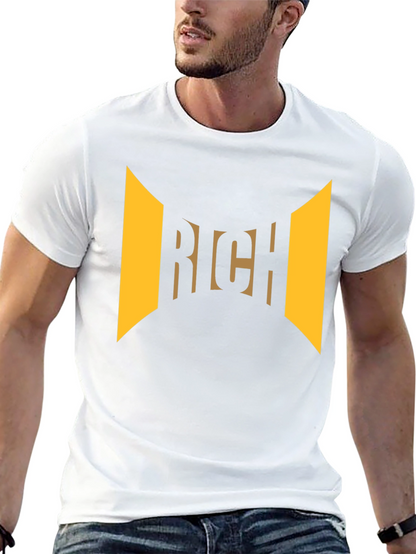Rich Graphic Print Black T-Shirt