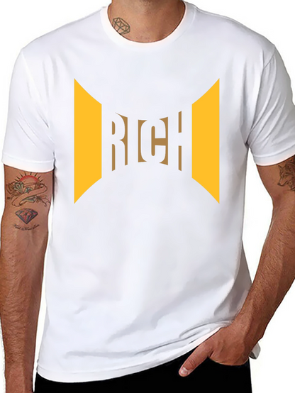 Rich Graphic Print Black T-Shirt