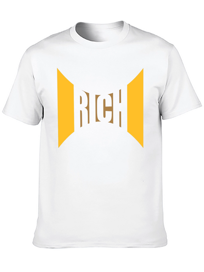 Rich Graphic Print Black T-Shirt