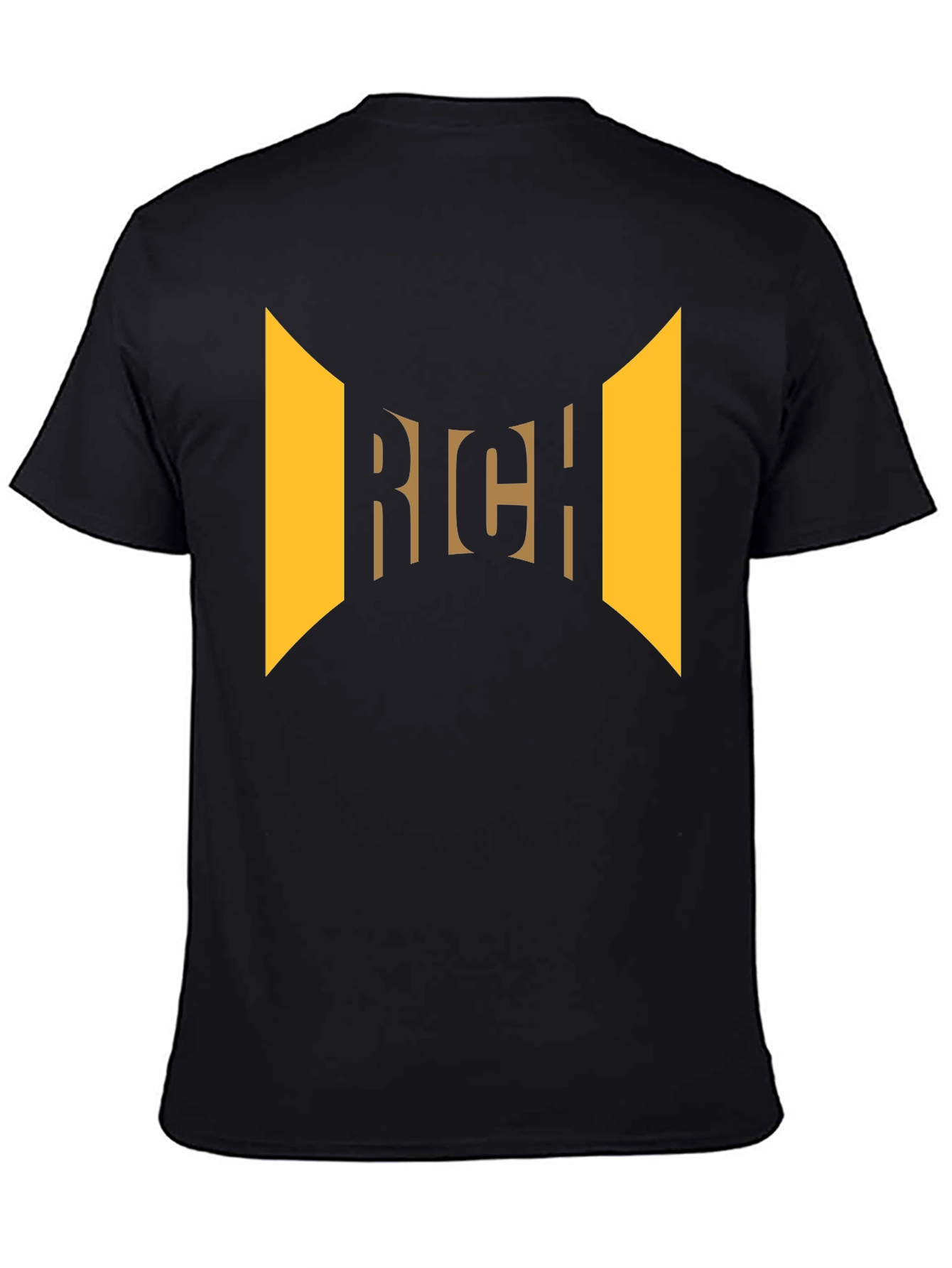 Rich Graphic Print Black T-Shirt