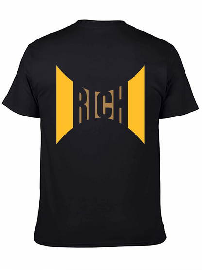 Rich Graphic Print Black T-Shirt