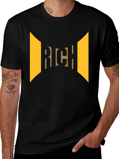 Rich Graphic Print Black T-Shirt
