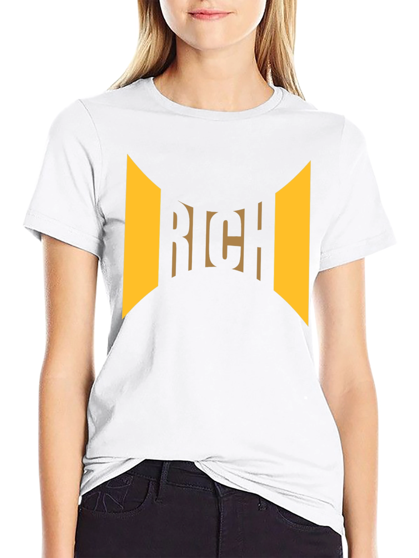 Rich Graphic Print Black T-Shirt