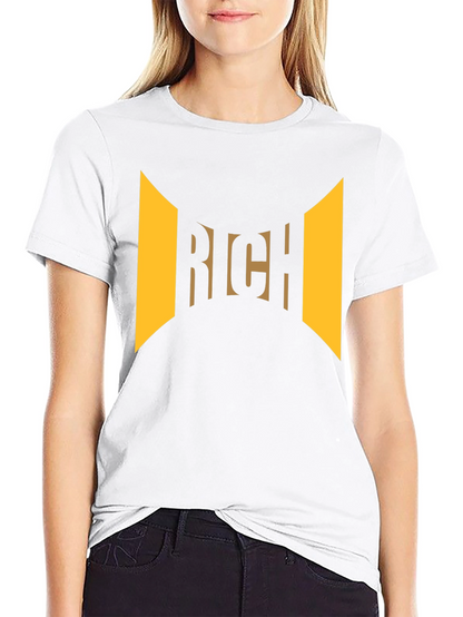 Rich Graphic Print Black T-Shirt