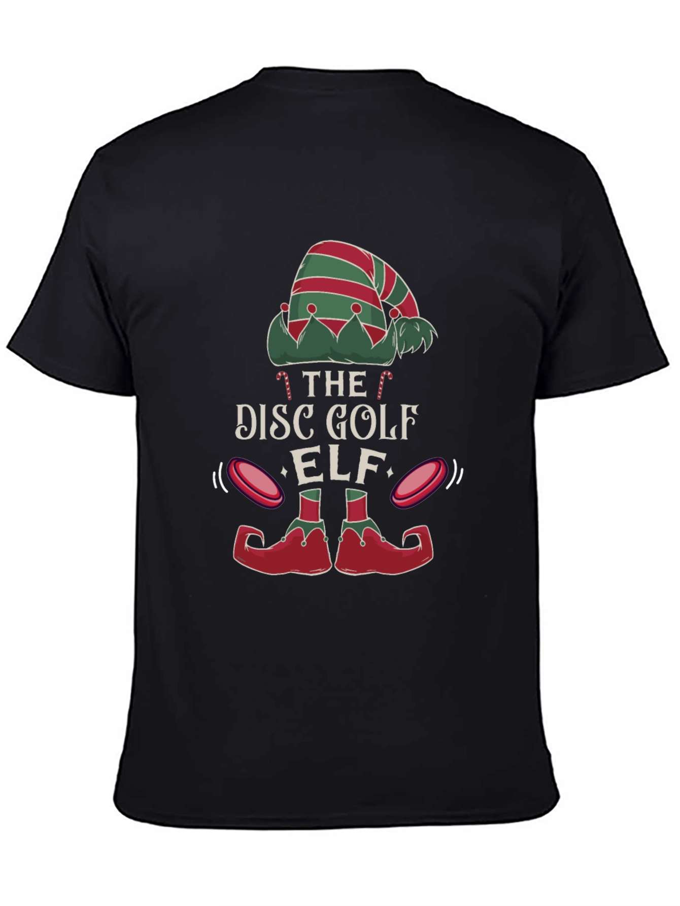 Disc Golf Elf Graphic Tee - Holiday Festive Shirt