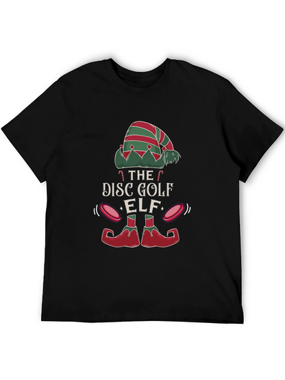 Disc Golf Elf Graphic Tee - Holiday Festive Shirt