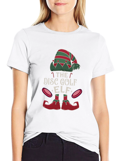 Disc Golf Elf Graphic Tee - Holiday Festive Shirt