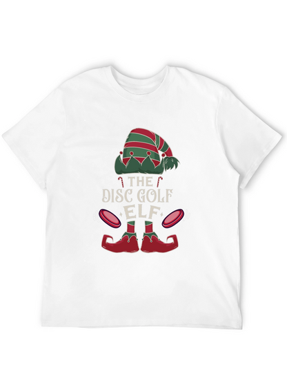 Disc Golf Elf Graphic Tee - Holiday Festive Shirt